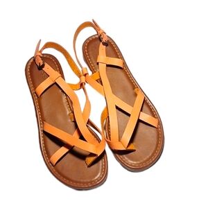 MAURICES strappy sandals EUC women's size 8 Orange and brown